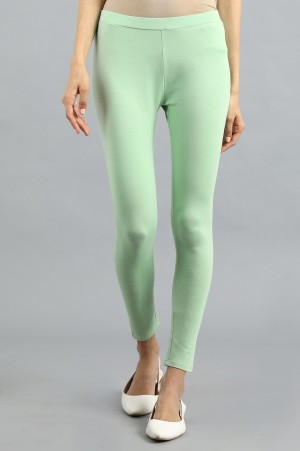 Green Solid Tights