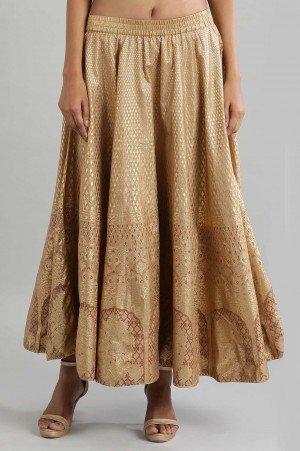 Golden Printed Skirt