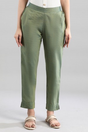 Green Straight Trousers
