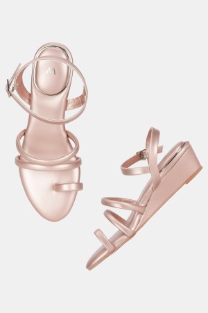 Rose Gold Almond Toe Solid Wedge-WMIKAYLA