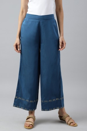 Persian Blue Straight Parallel Pants