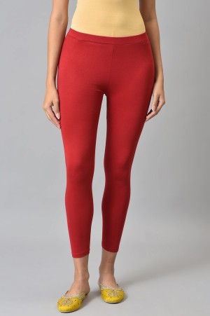 Red Knitted Women'S Tights